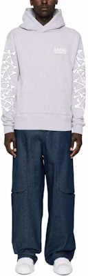 AMIRI FW24 Embossed Logo Textured Knit Hoodie Men’s Light Grey AMJYHD1051-GREY Lookbook AMIRI FW24 Embossed Logo Textured Knit Hoodie Men’s Light Grey AMJYHD1051-GREY