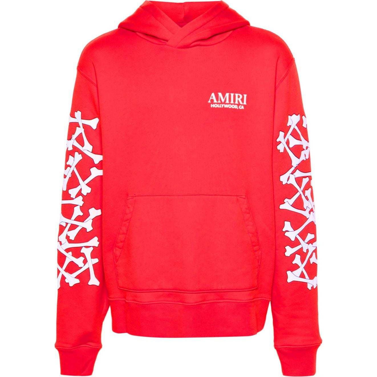 AMIRI FW24 Embossed Logo Textured Oversized Sweatshirt Men’s Bright Red AMJYHD1051-RED