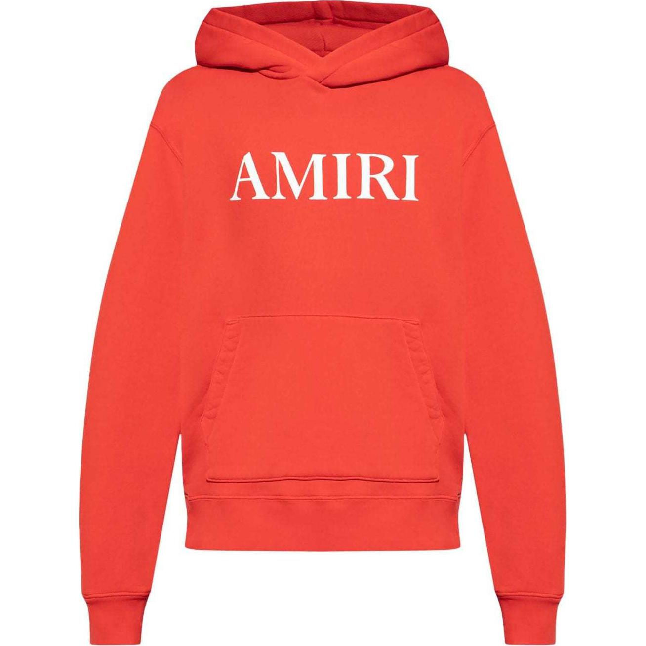 AMIRI FW24 Logo Print Oversized Hoodie Scarlet Red AMJYHD1049-RED