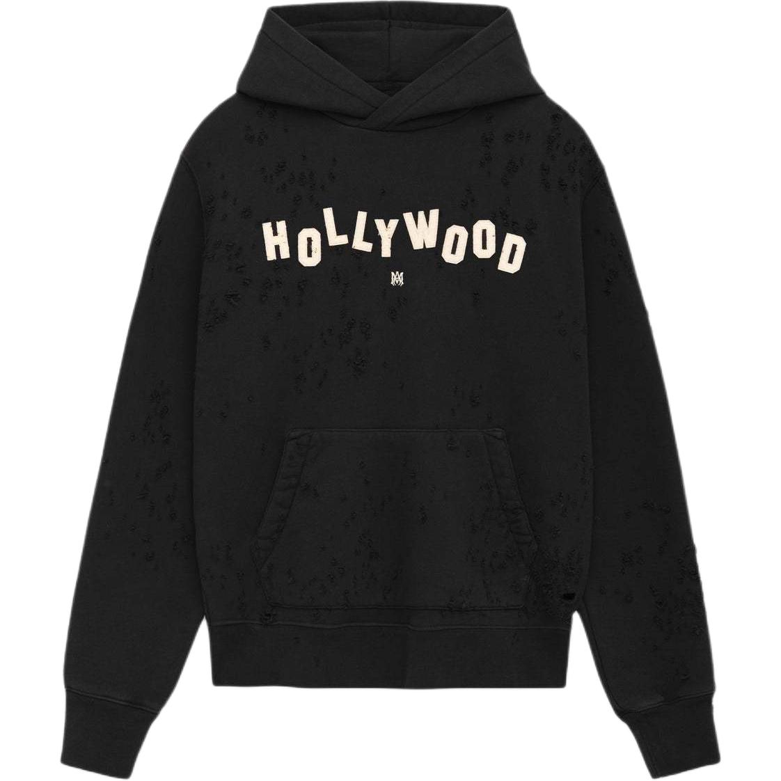 AMIRI FW24 Oversized Distressed Hoodie Black AMJYHD1061-001