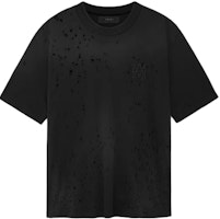 AMIRI FW24 Shotgun Embroidered Logo Crewneck T-Shirt Black Tee. AMJYTE1059-001 AMIRI FW24 Shotgun Embroidered Logo Crewneck T-Shirt Black Tee. AMJYTE1059-001