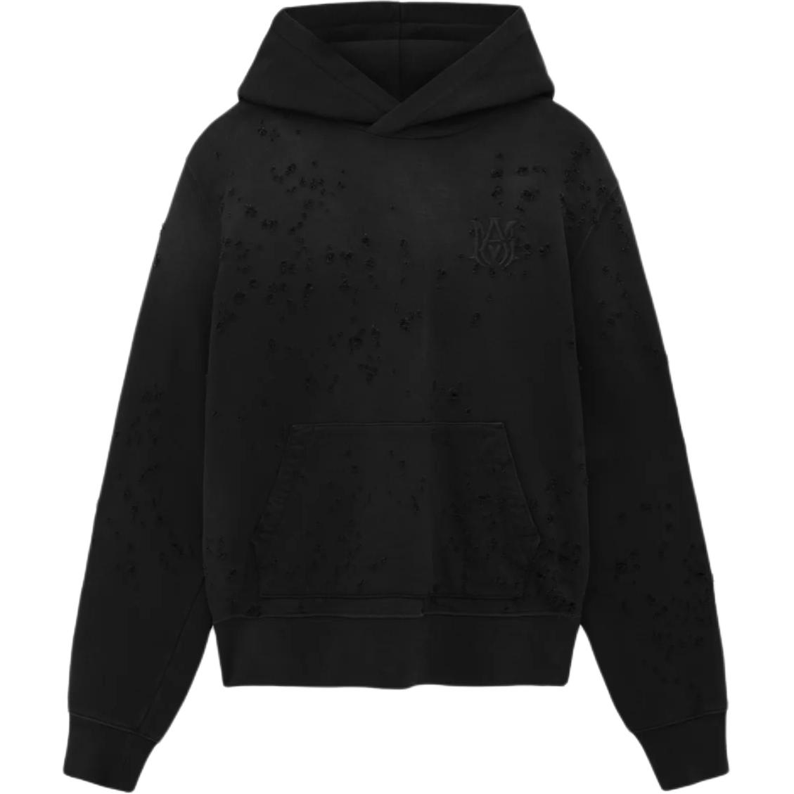 Order AMIRI FW24 Hoodie Hitam Shotgun Logo Bordir Pullover Sweatshirt. AMJYHD1041-001