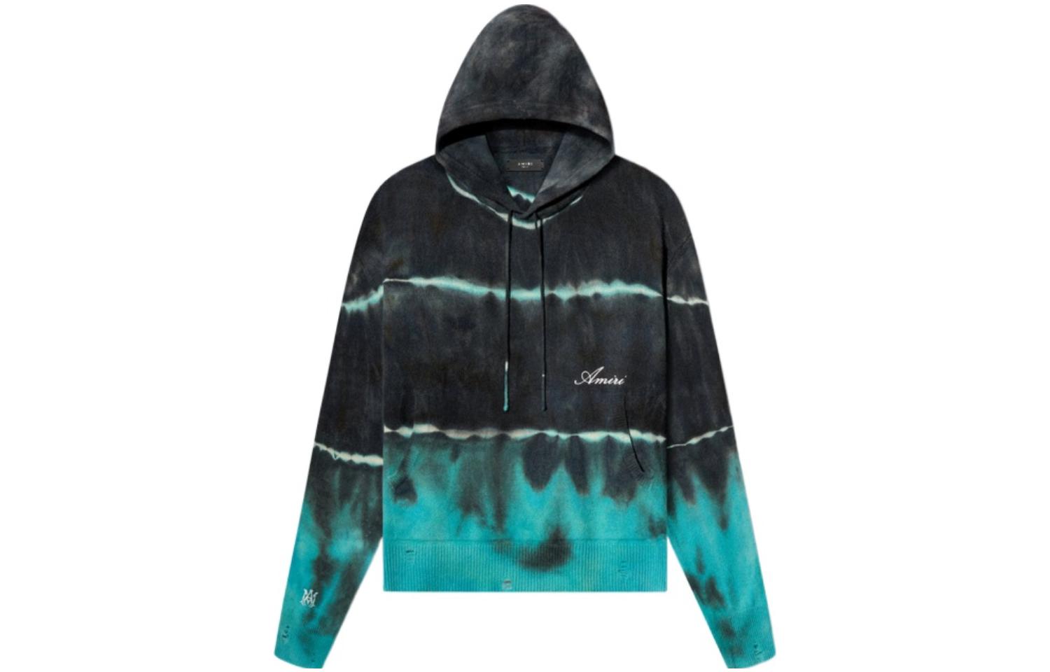 AMIRI Gradient Print Hoodie Blue Long Sleeve Casual Sweatshirt PS22MKF047-420