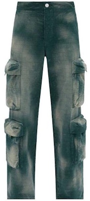 AMIRI 漸層拉鍊直筒牛仔褲 男士深綠色 PF23MAW040-310 Order AMIRI 漸層拉鍊直筒牛仔褲 男士深綠色 PF23MAW040-310