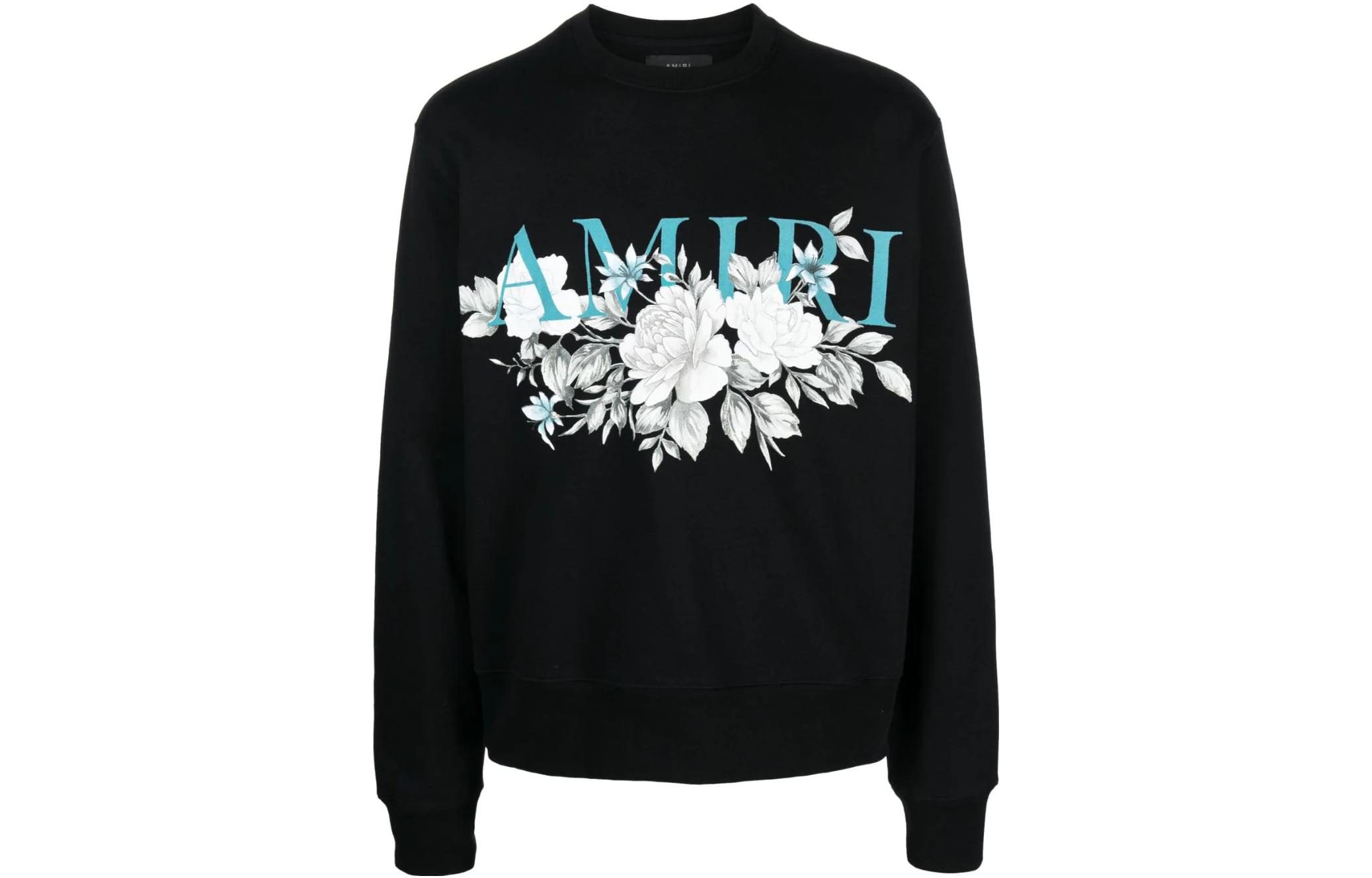 AMIRI Graphic Print Crewneck Black Long Sleeve Sweatshirt PF23MJG027F001