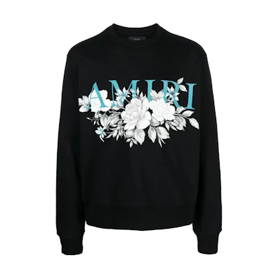 AMIRI Graphic Print Crewneck Black Long Sleeve Sweatshirt PF23MJG027F001