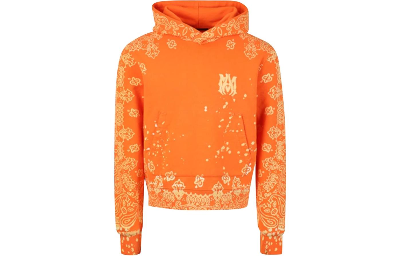 AMIRI Graphic Print Hoodie Orange - Long Sleeve Pullover PF22MJH021665