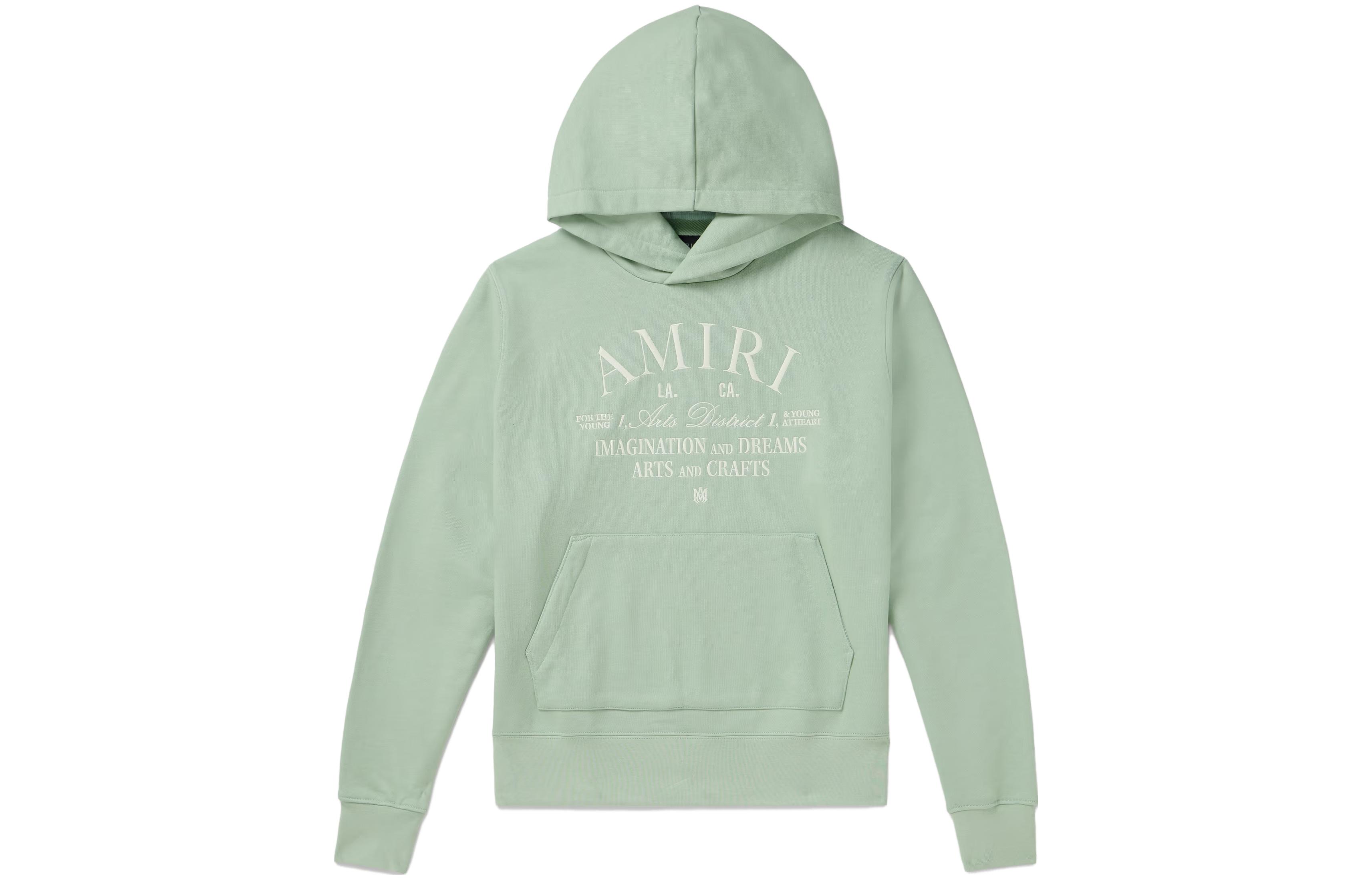 AMIRI Green Hoodie with Embroidered Logo Design AW23MJG018-225