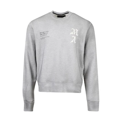 AMIRI Grey Letter Logo Crewneck Pullover Sweatshirt AW22MJG007-032