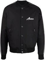 AMIRI Hardcore Black Bomber Jacket with Baseball Collar MOS016-022 AMIRI Hardcore Black Bomber Jacket with Baseball Collar MOS016-022