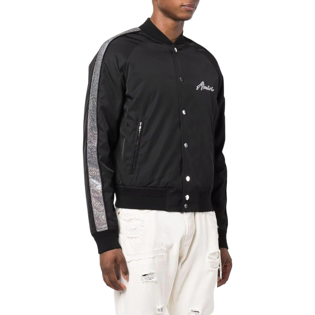 Purchase AMIRI 硬核黑色棒球領飛行員夾克 MOS016-022