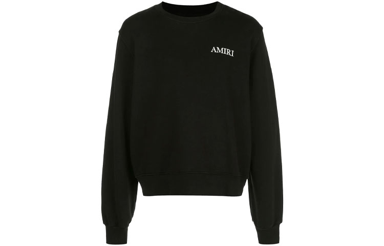 AMIRI Large Logo Crewneck Pullover Sweatshirt Black F0M02218TE-BLK