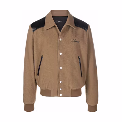 AMIRI Leather Panel Colorblock Jacket PS22MOS018289