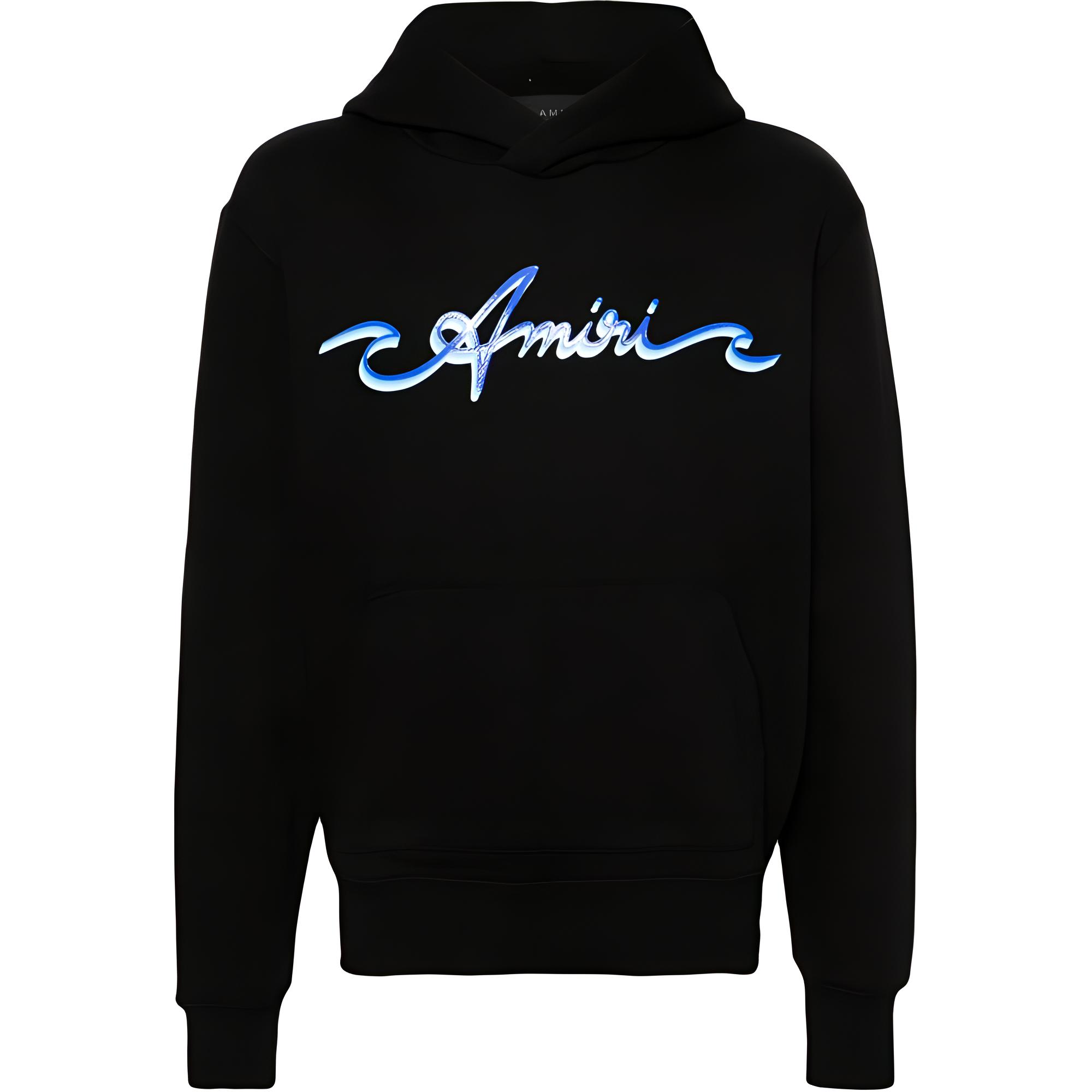 AMIRI Letter Logo Print Hoodie - Black AMJYHD1043-BLACK