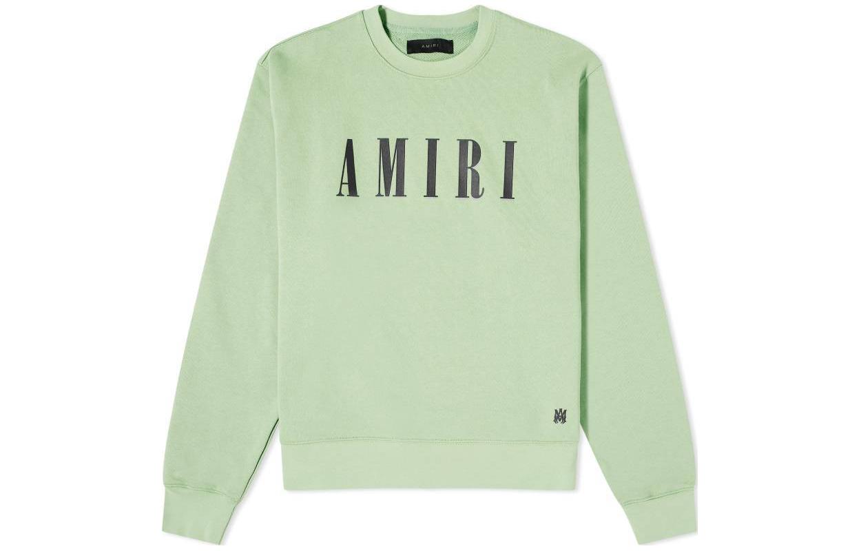 AMIRI Logo Crewneck Long Sleeve Sweatshirt Mineral Green () AMJYCW1006-MNG