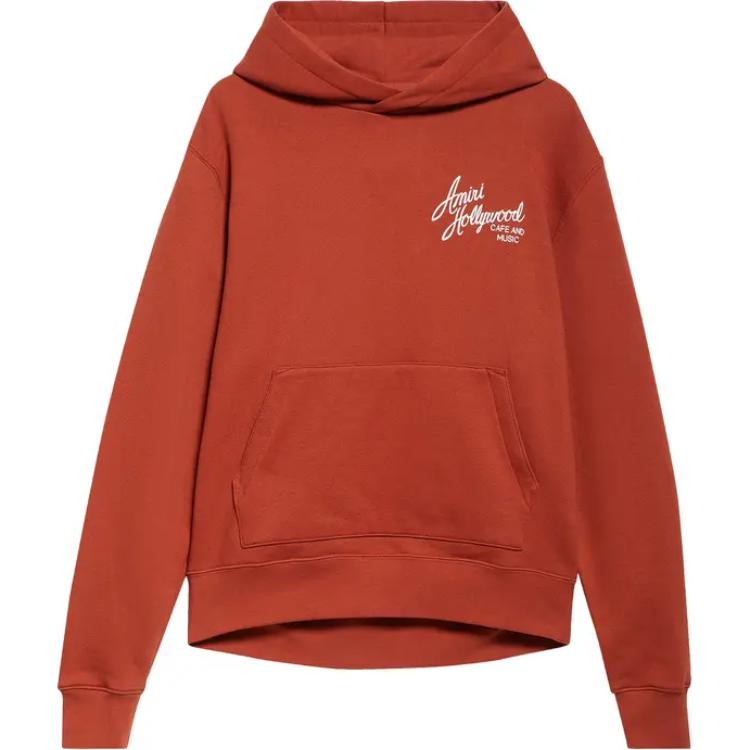 AMIRI Logo Hoodie Long Sleeve in Burnt Orange AMJYHD1104-BURN