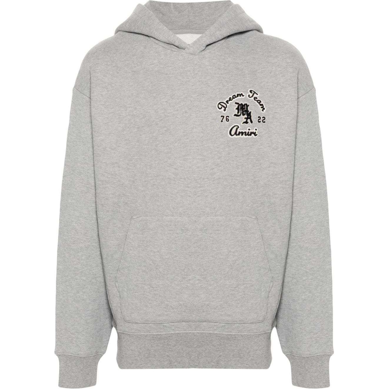 AMIRI Logo Letter Patch Oversized Hoodie - Grey AMJYHD1045-GREY