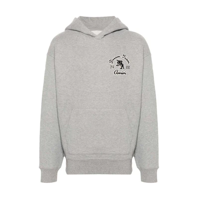 AMIRI Logo Letter Patch Oversized Hoodie - Grey AMJYHD1045-GREY