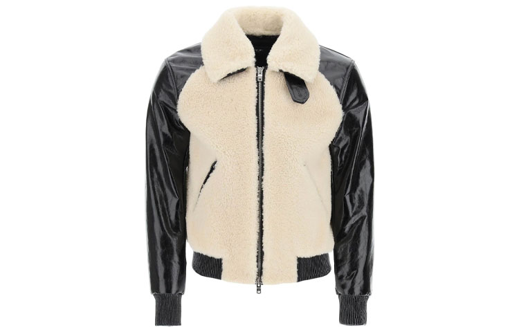 AMIRI Logo Long-Sleeve Bomber Jacket White Men’s MLJ018-005