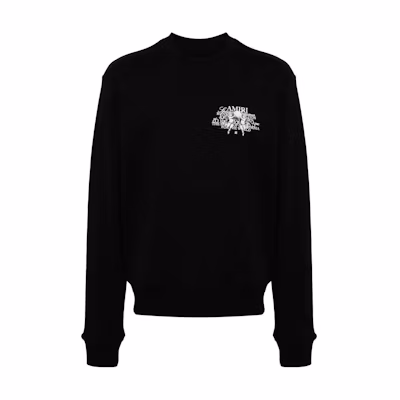 AMIRI Logo Print Cotton Long Sleeve Sweatshirt Black AMJYCW1021-BLACK