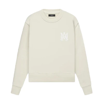 AMIRI Logo Print Crewneck Long Sleeve Sweatshirt White () PF23MJL010-271