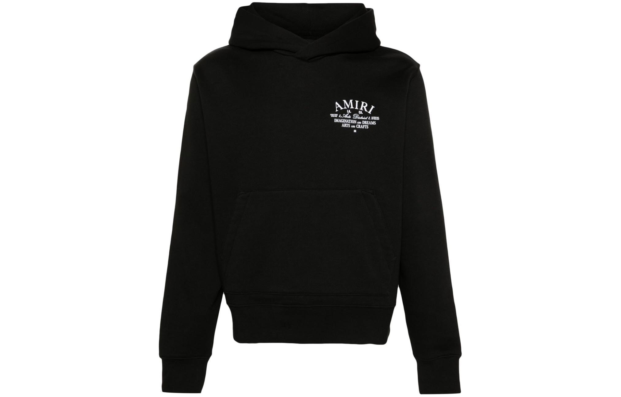 AMIRI Logo Print Oversized Hoodie Men’s Black AMJYHD1026