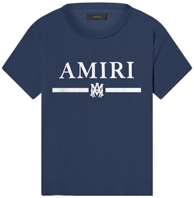 AMIRI 男款藍色Logo印花圓領短袖T恤。 SS22MJL004433 Order AMIRI 男款藍色Logo印花圓領短袖T恤。 SS22MJL004433