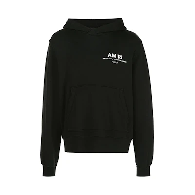 AMIRI Logo Printed Hoodie Black F0M02206TEBLK