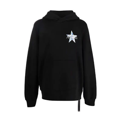 AMIRI Logo Star Print Hoodie Black () MJGH016-001