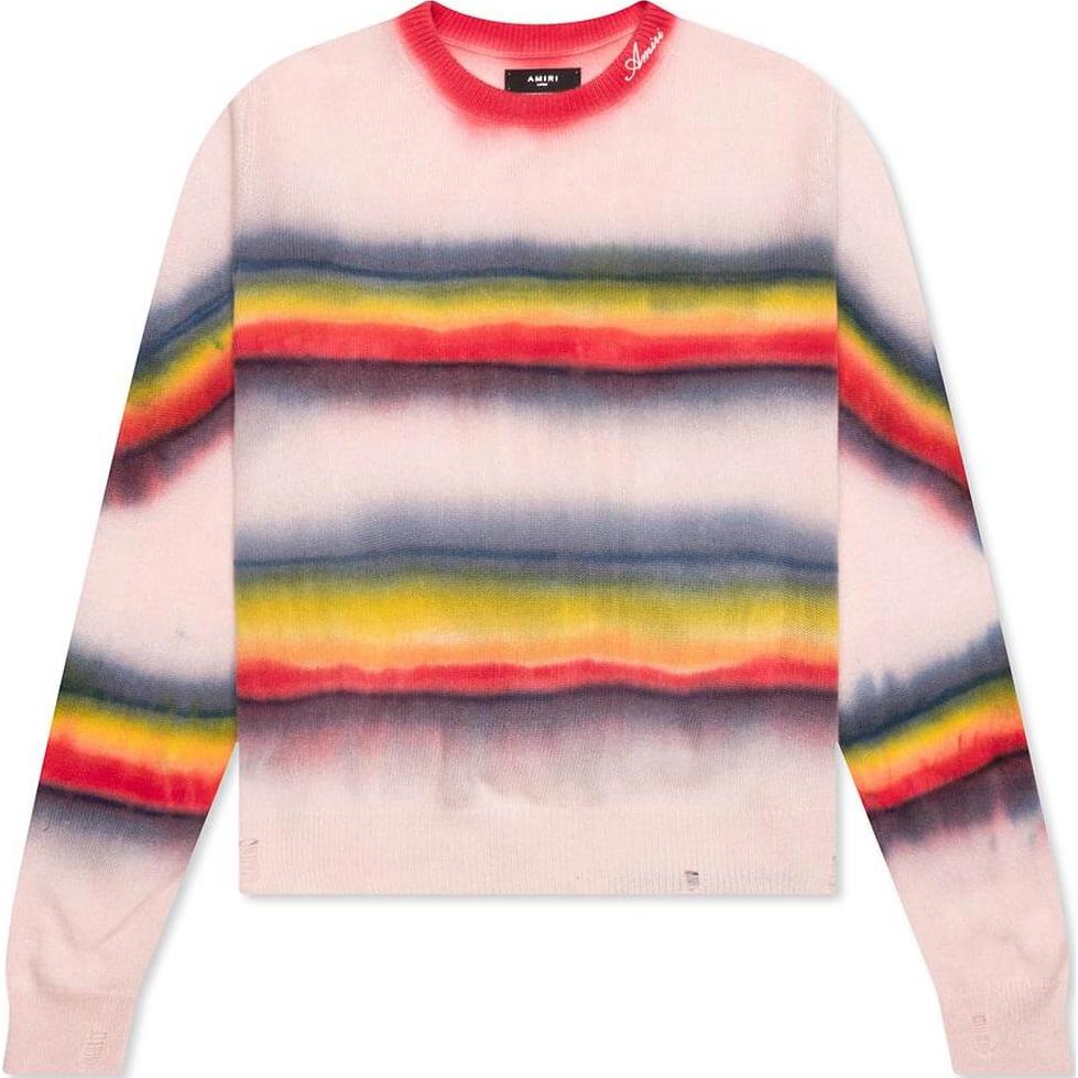 AMIRI Loose-Fit Rainbow Tie-Dye Crewneck Sweatshirt Multicolor PF23MKL032-900