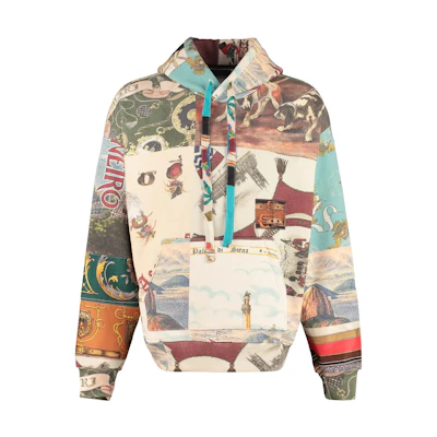 AMIRI Multicolor Full-Print Hooded Sweatshirt Pullover W0M02536TE-MUL