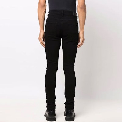 AMIRI MX1 男士修身黑色破洞牛仔褲 PXMDS154-018 Shop AMIRI MX1 男士修身黑色破洞牛仔褲 PXMDS154-018