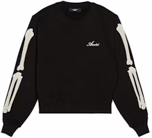 AMIRI Oversized Bone Print Crewneck Sweatshirt Black W0M02530TE AMIRI Oversized Bone Print Crewneck Sweatshirt Black W0M02530TE