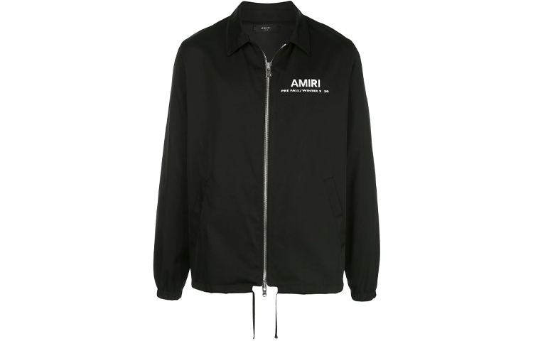 AMIRI Oversized Letter Logo Zip-Up Jacket F0M04172PC-BLK