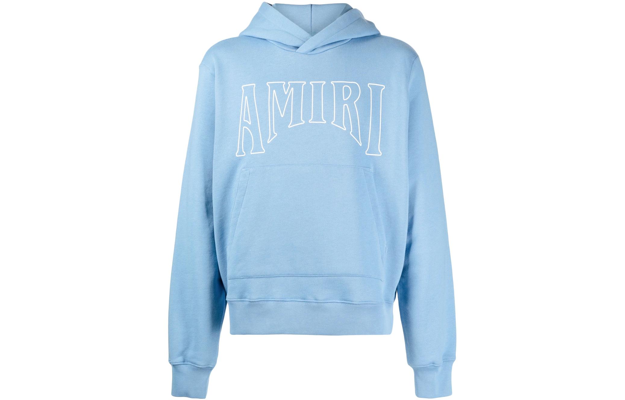 AMIRI Oversized Letter Print Hoodie Light Blue PS23MJL009450