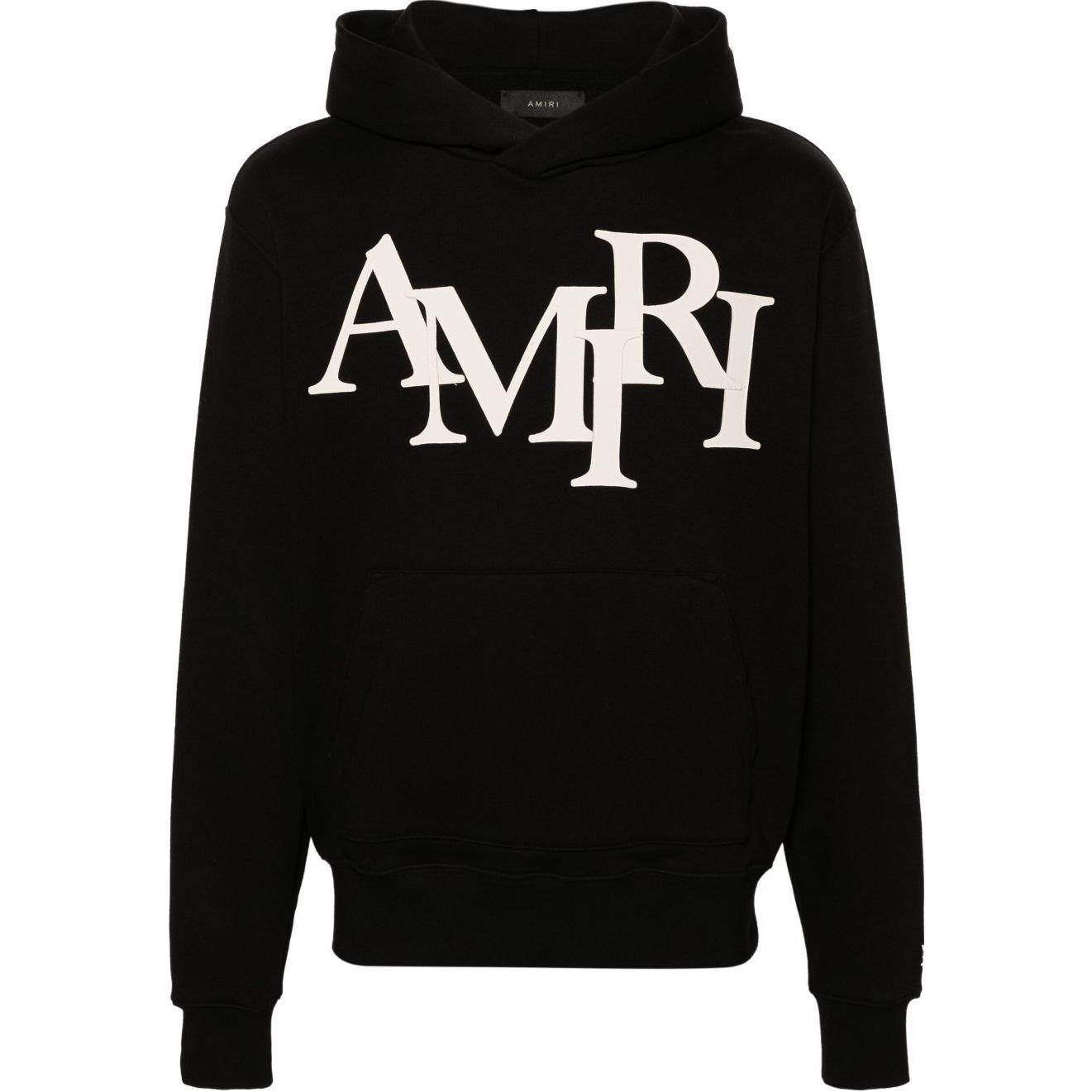 AMIRI Oversized Logo Applique Crewneck Sweatshirt Black AMJYHD1052-BLACK