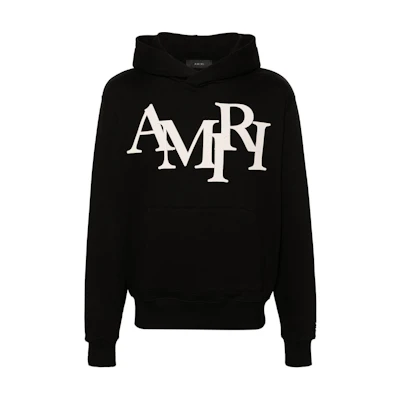 AMIRI Oversized Logo Applique Crewneck Sweatshirt Black AMJYHD1052-BLACK