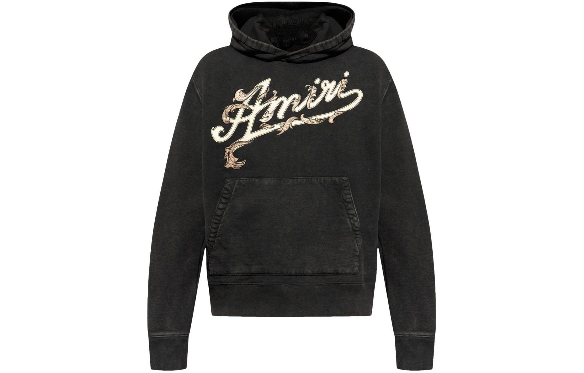 AMIRI Oversized Logo Print Hoodie Black AMJYHD1013-001