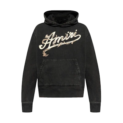 AMIRI Oversized Logo Print Hoodie Black AMJYHD1013-001