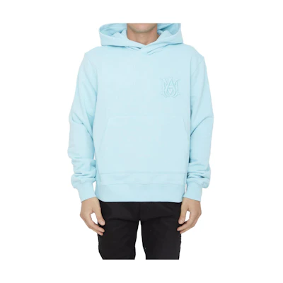 AMIRI Oversized Plain Blue Hoodie Long Sleeve PF23MJL01-4524