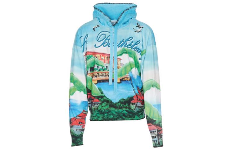 AMIRI Oversized Scenic Hoodie Blue MKH012-900