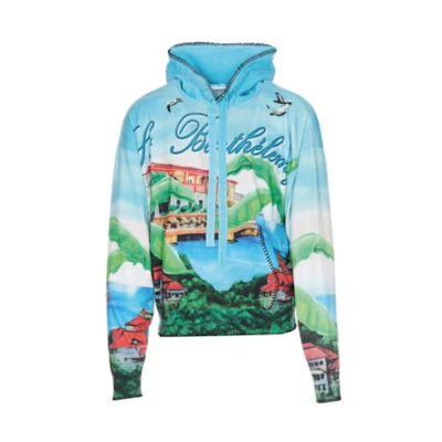 AMIRI Oversized Scenic Hoodie Blue MKH012-900