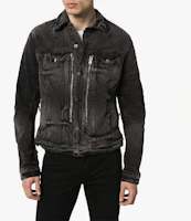 Lookbook AMIRI Paisley Patchwork Denim Jacket Unisex - Black. F0M04178RD-BLACK