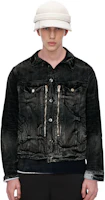 Details for AMIRI Paisley Patchwork Denim Jacket Unisex - Black. F0M04178RD-BLACK