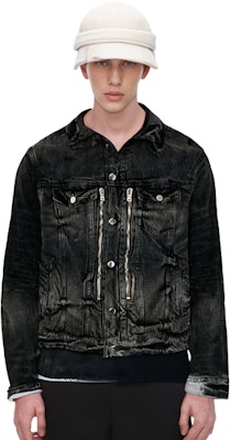 AMIRI 黑色佩斯利拼接丹寧外套 男女款 F0M04178RD-BLACK Details for AMIRI 黑色佩斯利拼接丹寧外套 男女款 F0M04178RD-BLACK