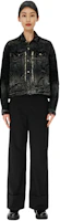 Cheap AMIRI Paisley Patchwork Denim Jacket Unisex - Black. F0M04178RD-BLACK