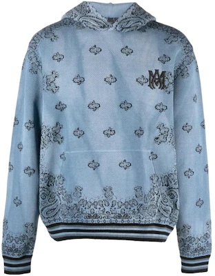 AMIRI Paisley Print Basketball Hoodie Blue - SS23MKH002-420 Buy AMIRI Paisley Print Basketball Hoodie Blue - SS23MKH002-420