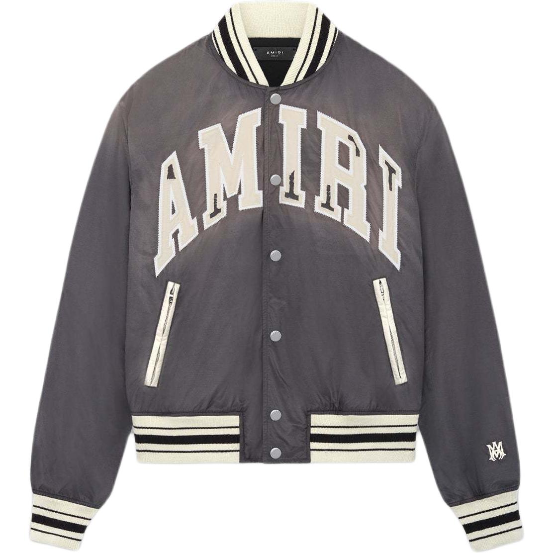 AMIRI PF24  Gray Printed Single-Breasted Loose-Fit Long-Sleeve Jacket AMOUBB1005-001