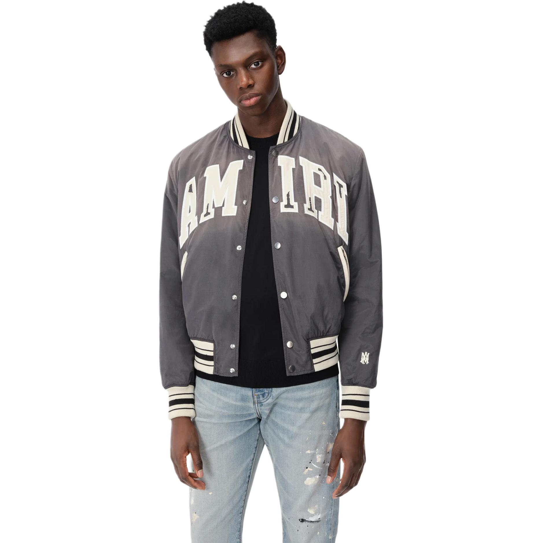 Purchase アミリ PF24 グレー プリント シングルブレスト ルーズフィット 長袖ジャケット AMOUBB1005-001