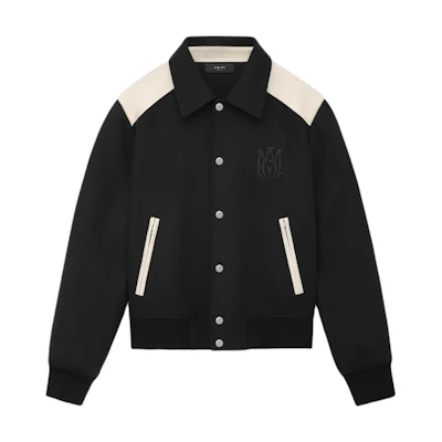 AMIRI PF24 Black Embroidered Snap Cardigan Jacket Long Sleeve AMOUVY1006-001